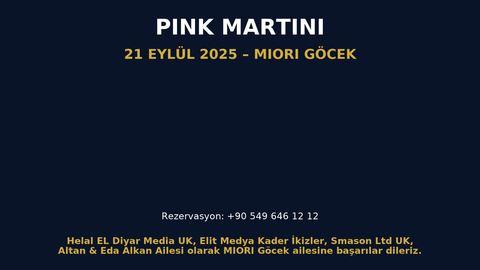 Dünya Müziği Göcek’te: Pink Martini MIORI Sahnesinde Bedri Rahmi Koyu’nda Deniz, Yıldızlar & Pink Martini”